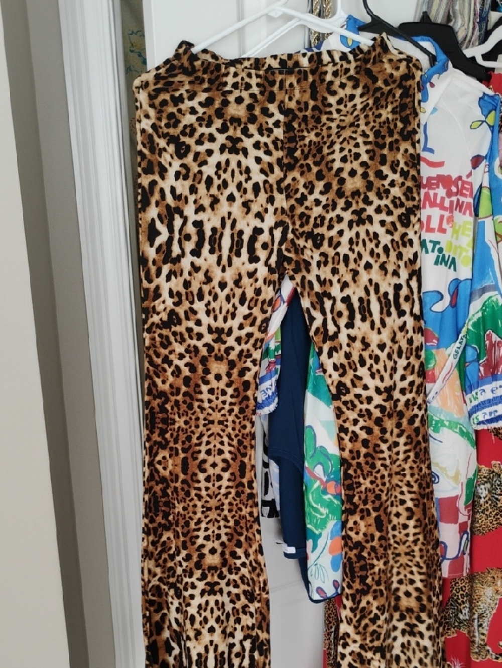 Vibe Leopard Print Flare Pants